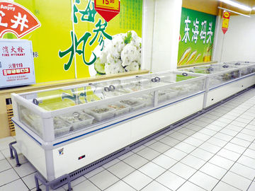 Singola esposizione parteggiata del dispositivo di raffreddamento dei prodotti per alimento congelato supermercato