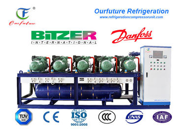 unità Bitzer 415V/3/60Hz del compressore a vite del congelatore ad aria compressa del pollo 100hp
