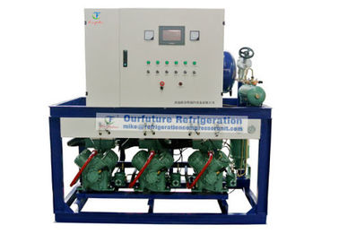 Unità del compressore di refrigerazione di R404a Bitzer per conservazione frigorifera dell'agnello di -18℃ con il sistema di controllo automatico dello SpA